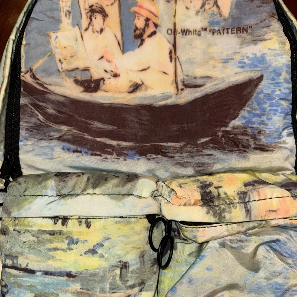 Off-White Multicolor Artistic Backpack - image 2